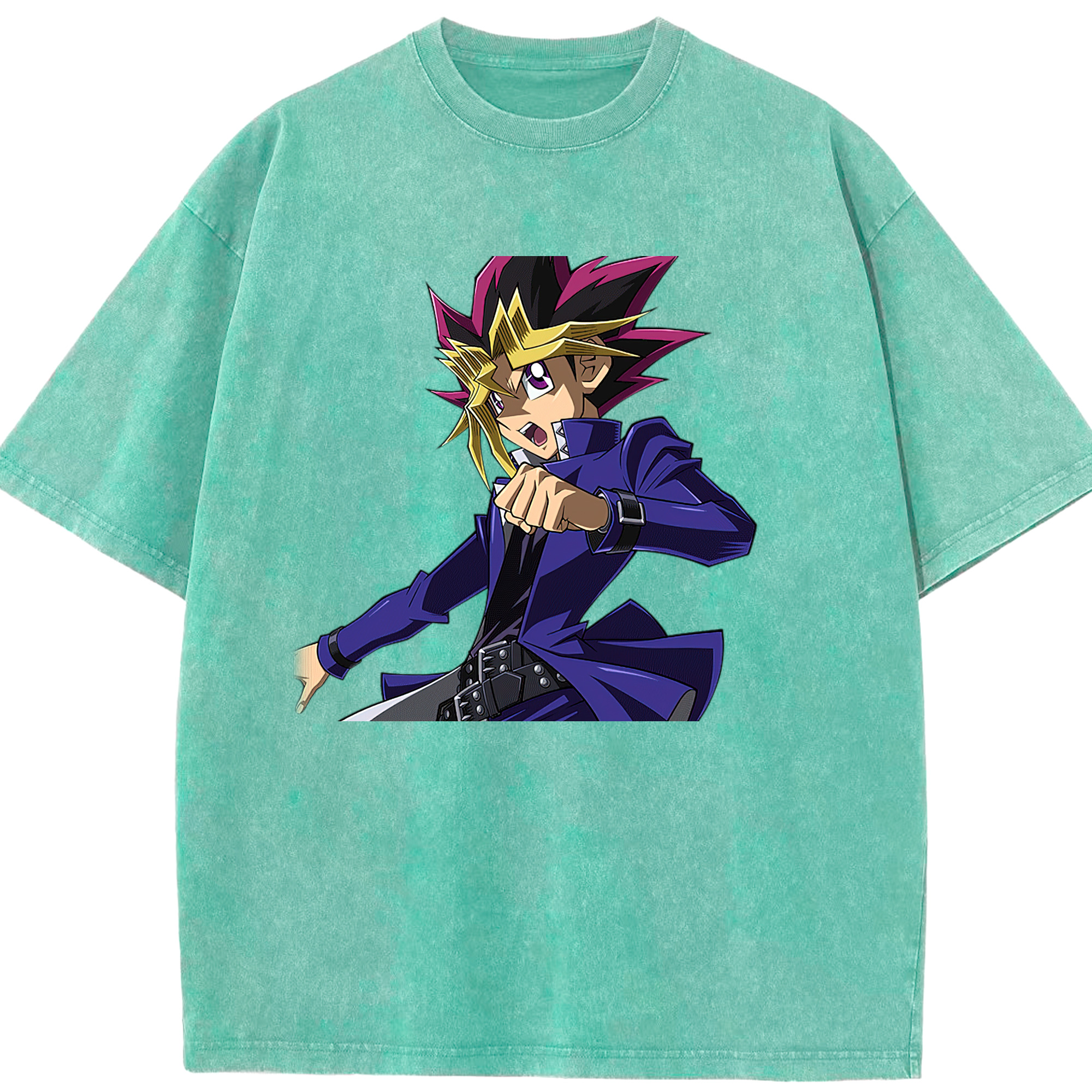 （画像用） 遊☆戯☆王 Yu-Gi-Oh! 綿100% ヴィンテージ風 半袖Tシャツ（フロントプリント）